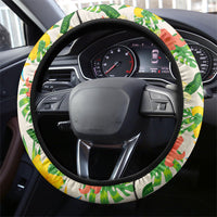 Hawaiian Piko Threads Of Paradise Aloha Steering Wheel Cover Tropical Hibiscus Plumeria