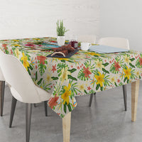 Hawaiian Piko Threads Of Paradise Aloha Tablecloth Tropical Hibiscus Plumeria