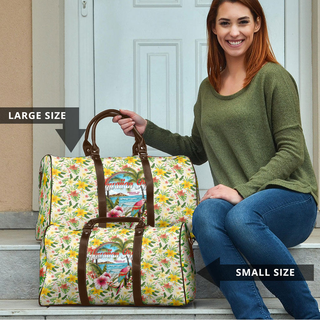 Hawaiian Piko Threads Of Paradise Aloha Travel Bag Tropical Hibiscus Plumeria
