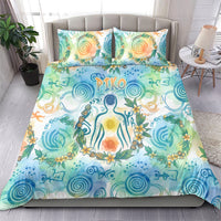 Hawaiian Piko Cultural Pride Aloha Bedding Set Watercolor Spiral Art - Tropical Plumeria Lei Garland