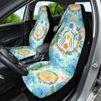 Hawaiian Piko Cultural Pride Aloha Car Seat Cover Watercolor Spiral Art - Tropical Plumeria Lei Garland