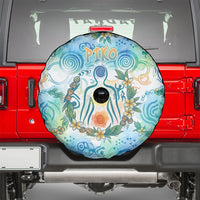 Hawaiian Piko Cultural Pride Aloha Spare Tire Cover Watercolor Spiral Art - Tropical Plumeria Lei Garland