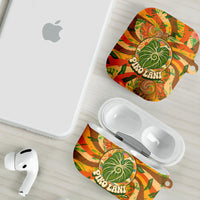Hawaiian Piko Lani Cultivate I Ka Piko Aloha AirPods Case Retro Psychedelic Taro Leaf - Hibiscus Flowers