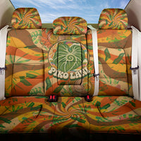 Hawaiian Piko Lani Cultivate I Ka Piko Aloha Back Car Seat Cover Retro Psychedelic Taro Leaf - Hibiscus Flowers