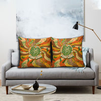 Hawaiian Piko Lani Cultivate I Ka Piko Aloha Pillow Cover Retro Psychedelic Taro Leaf - Hibiscus Flowers