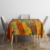 Hawaiian Piko Lani Cultivate I Ka Piko Aloha Tablecloth Retro Psychedelic Taro Leaf - Hibiscus Flowers