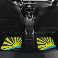 Waimanalo Oahu Hawaii Surfing Car Mats Tropical Beach Retro Sunburst Surfboard