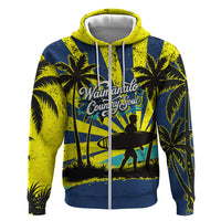 Waimanalo Oahu Hawaii Surfing Hoodie Tropical Beach Retro Sunburst Surfboard