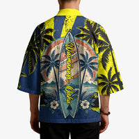 Waimanalo Oahu Hawaii Surfing Kimono Tropical Beach Retro Sunburst Surfboard