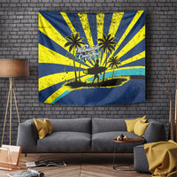 Waimanalo Oahu Hawaii Surfing Tapestry Tropical Beach Retro Sunburst Surfboard