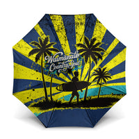 Waimanalo Oahu Hawaii Surfing Umbrella Tropical Beach Retro Sunburst Surfboard