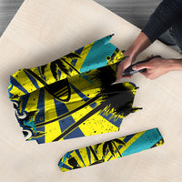 Waimanalo Oahu Hawaii Surfing Umbrella Tropical Beach Retro Sunburst Surfboard
