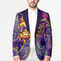 Waimanalo Hawaii Sun Rabbit Blazer Psychedelic Trippy Neon Swirl Graphic