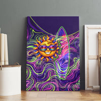 Waimanalo Hawaii Sun Rabbit Canvas Wall Art Psychedelic Trippy Neon Swirl Graphic