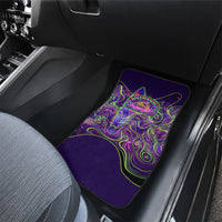 Waimanalo Hawaii Sun Rabbit Car Mats Psychedelic Trippy Neon Swirl Graphic