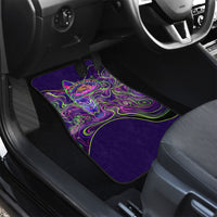 Waimanalo Hawaii Sun Rabbit Car Mats Psychedelic Trippy Neon Swirl Graphic