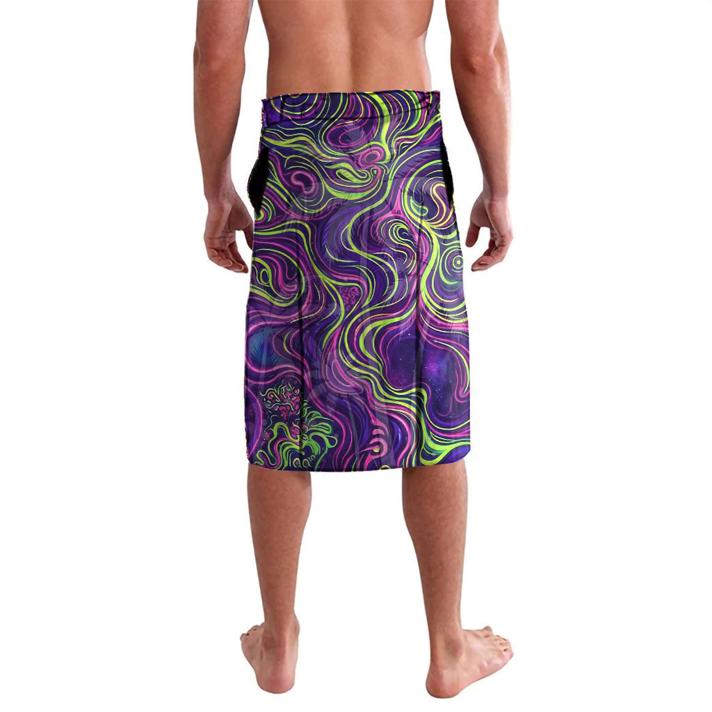 Waimanalo Hawaii Sun Rabbit Lavalava Psychedelic Trippy Neon Swirl Graphic