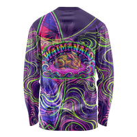 Waimanalo Hawaii Sun Rabbit Long Sleeve Shirt Psychedelic Trippy Neon Swirl Graphic