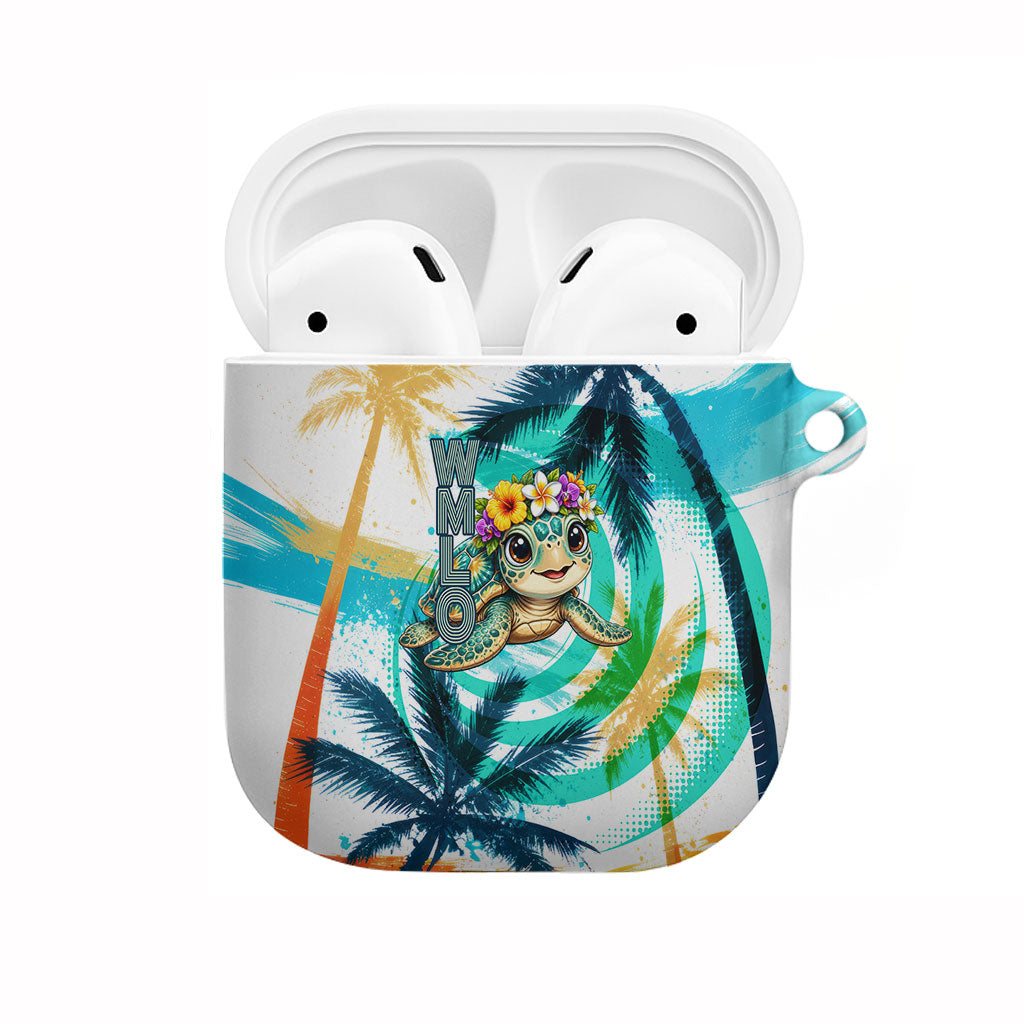 Hawaii Waimanalo Sea Turtle AirPods Case Cute Tropical Beach Aloha Spirit Cartoon