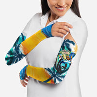 Hawaii Waimanalo Sea Turtle Arm Sleeves Cute Tropical Beach Aloha Spirit Cartoon