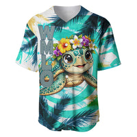 Hawaii Waimanalo Sea Turtle Baseball Jersey Cute Tropical Beach Aloha Spirit Cartoon