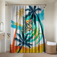 Hawaii Waimanalo Sea Turtle Bathroom Set Cute Tropical Beach Aloha Spirit Cartoon