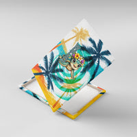Hawaii Waimanalo Sea Turtle Canvas Wall Art Cute Tropical Beach Aloha Spirit Cartoon