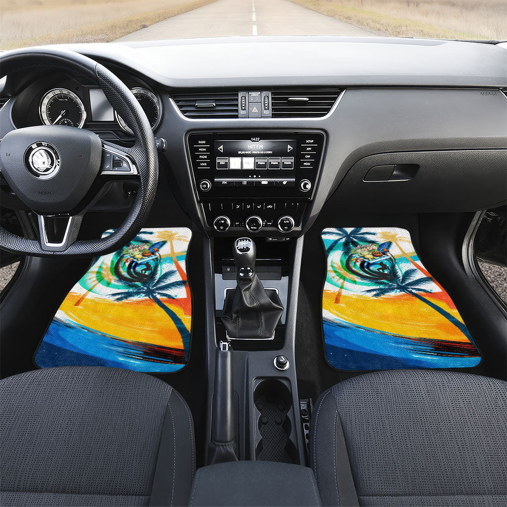 Hawaii Waimanalo Sea Turtle Car Mats Cute Tropical Beach Aloha Spirit Cartoon