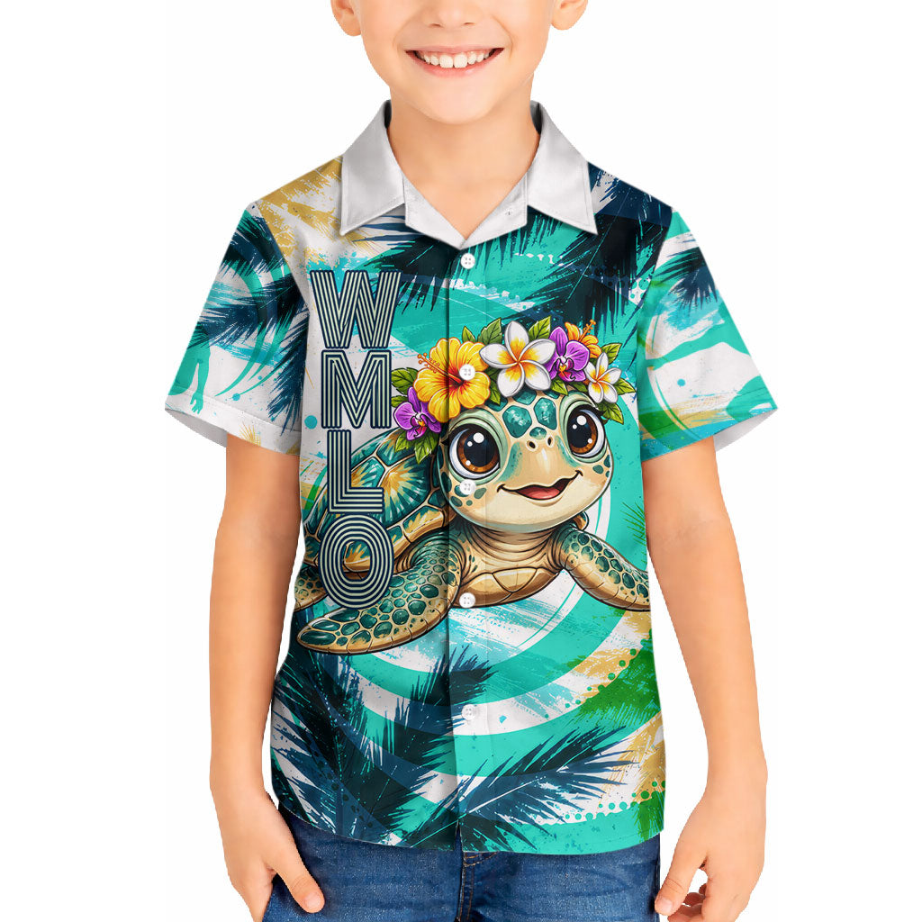 Hawaii Waimanalo Sea Turtle Hawaiian Shirt Cute Tropical Beach Aloha Spirit Cartoon