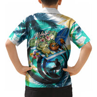 Hawaii Waimanalo Sea Turtle Hawaiian Shirt Cute Tropical Beach Aloha Spirit Cartoon