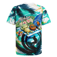 Hawaii Waimanalo Sea Turtle Rugby Jersey Cute Tropical Beach Aloha Spirit Cartoon