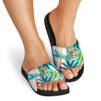 Hawaii Waimanalo Sea Turtle Slide Sandals Cute Tropical Beach Aloha Spirit Cartoon