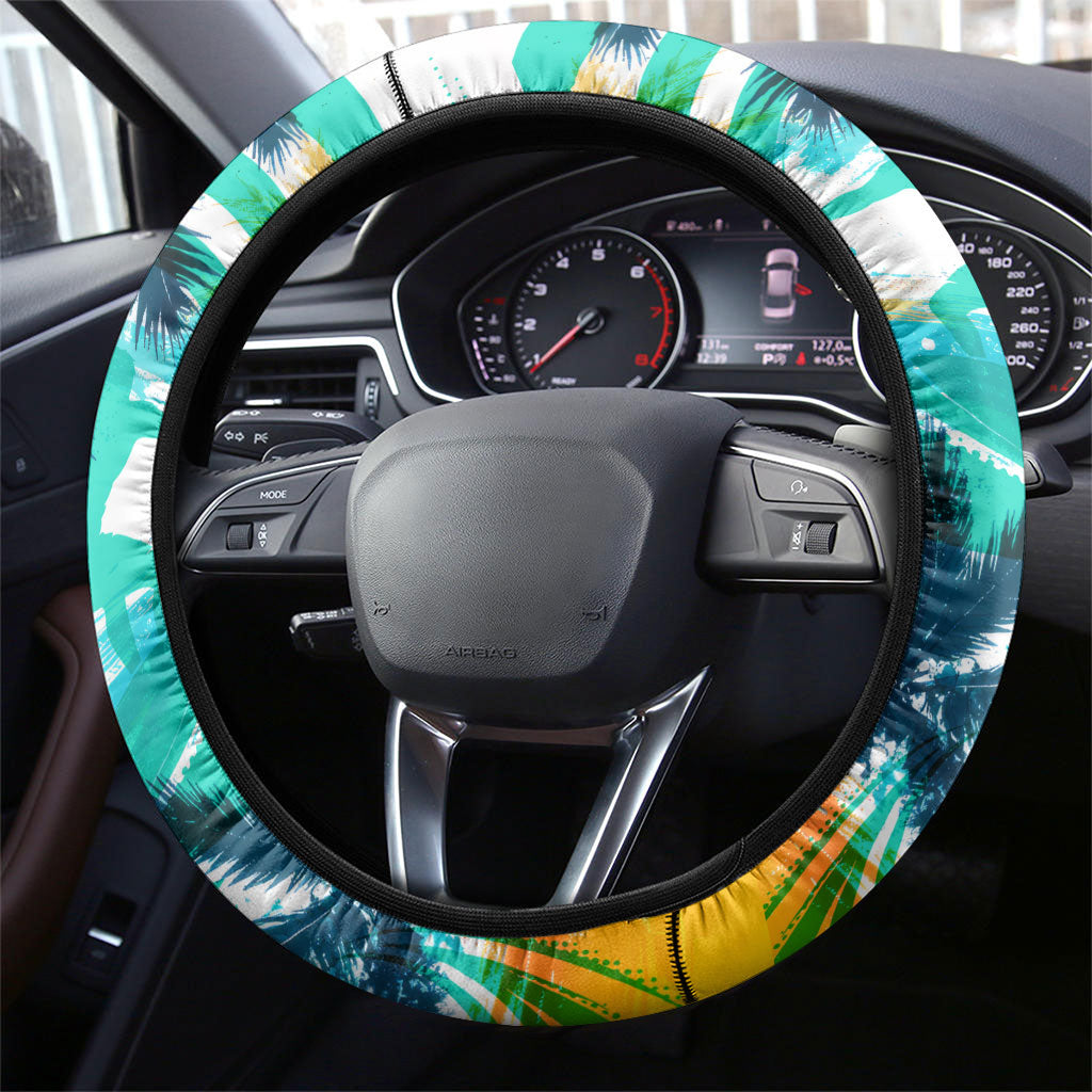 Hawaii Waimanalo Sea Turtle Steering Wheel Cover Cute Tropical Beach Aloha Spirit Cartoon