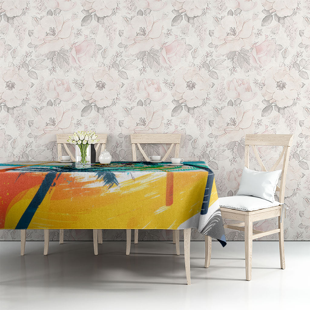 Hawaii Waimanalo Sea Turtle Tablecloth Cute Tropical Beach Aloha Spirit Cartoon