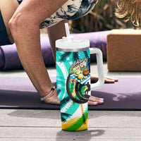 Hawaii Waimanalo Sea Turtle Tumbler With Handle Cute Tropical Beach Aloha Spirit Cartoon