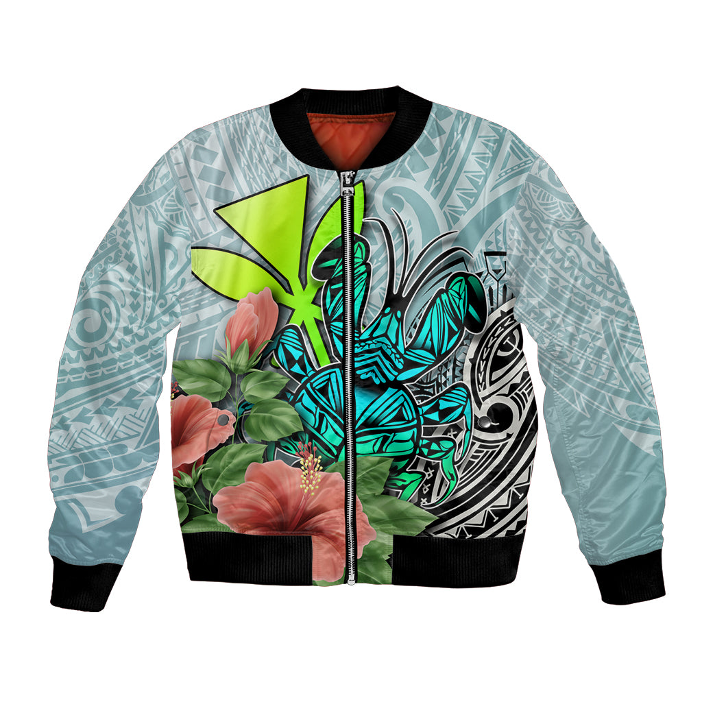 Polynesian Hawaii Bomber Jacket Kanaka with Crab Tribal tattoo TS04 Unisex Multicolor - Polynesian Pride