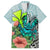 Polynesian Hawaii Family Matching Puletasi Dress and Hawaiian Shirt Kanaka with Crab Tribal tattoo TS04 Dad's Shirt - Short Sleeve Multicolor - Polynesian Pride