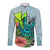 Polynesian Hawaii Long Sleeve Button Shirt Kanaka with Crab Tribal tattoo TS04 Unisex Multicolor - Polynesian Pride