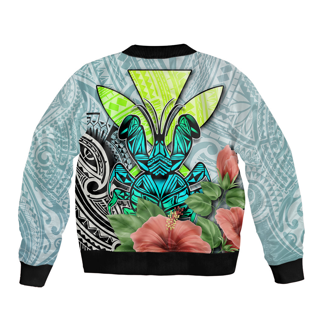 Polynesian Hawaii Sleeve Zip Bomber Jacket Kanaka with Crab Tribal tattoo TS04 - Polynesian Pride