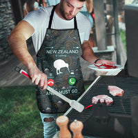 New Zealand is Calling and I Must Go Apron Kiwi Bird Silhouette