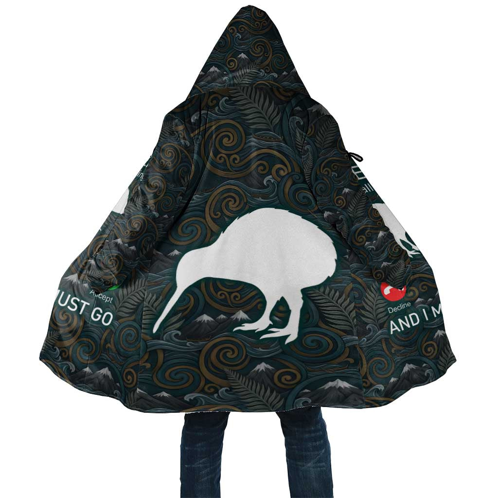 New Zealand is Calling and I Must Go Cloak Kiwi Bird Silhouette