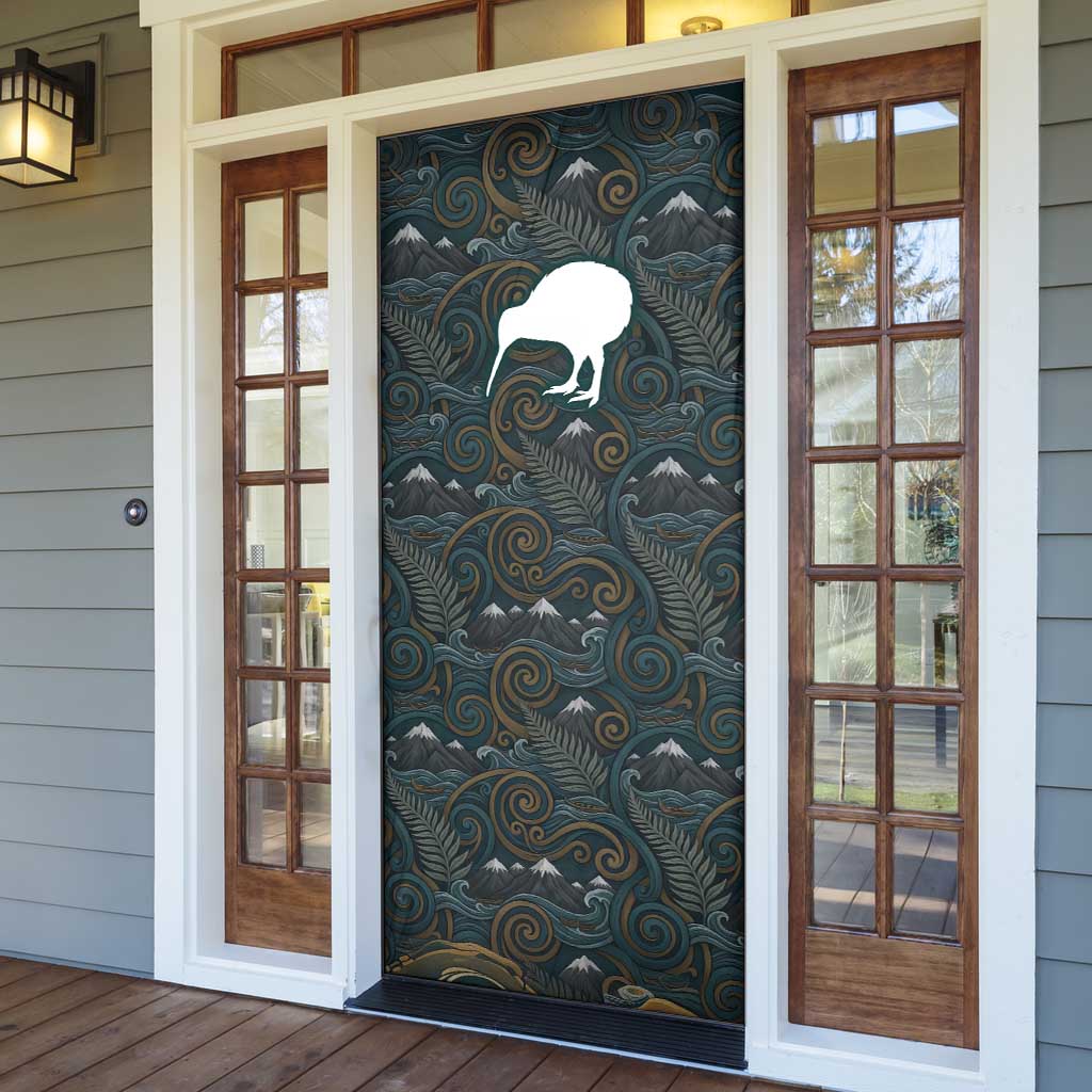 New Zealand is Calling and I Must Go Door Cover Kiwi Bird Silhouette