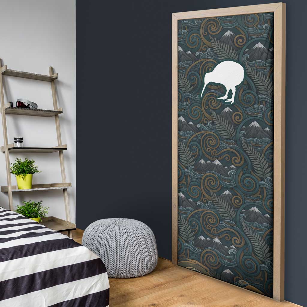 New Zealand is Calling and I Must Go Door Cover Kiwi Bird Silhouette