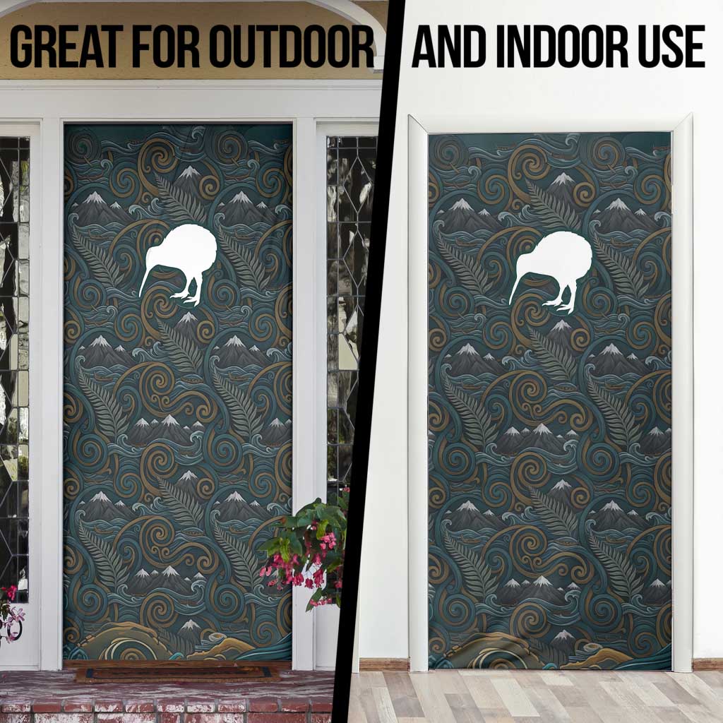New Zealand is Calling and I Must Go Door Cover Kiwi Bird Silhouette