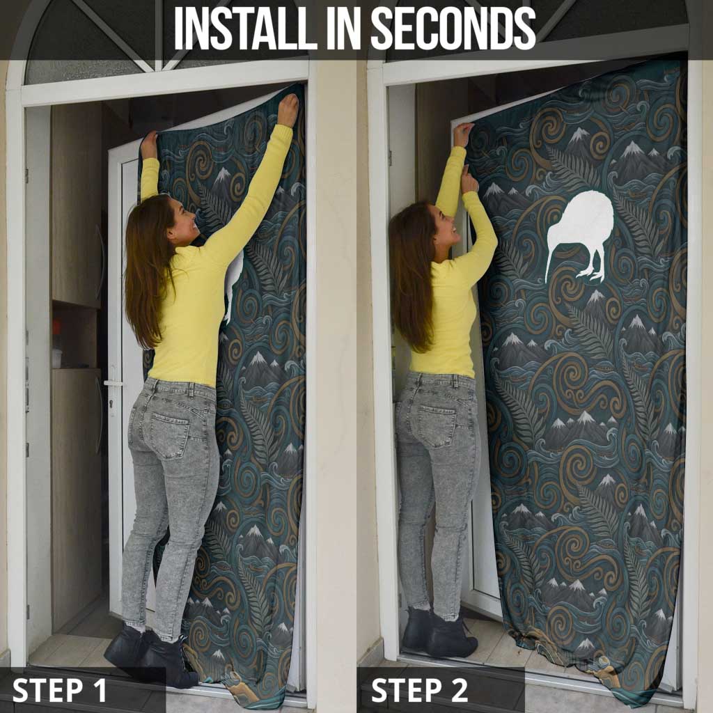 New Zealand is Calling and I Must Go Door Cover Kiwi Bird Silhouette