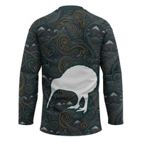 New Zealand is Calling and I Must Go Hockey Jersey Kiwi Bird Silhouette