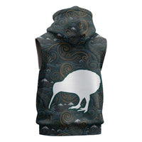 New Zealand is Calling and I Must Go Sleeveless Zip Hoodie Kiwi Bird Silhouette