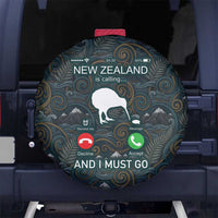 New Zealand is Calling and I Must Go Spare Tire Cover Kiwi Bird Silhouette