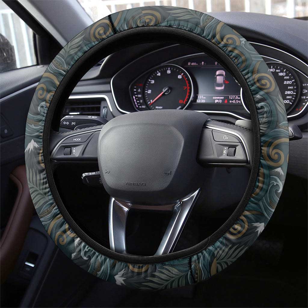 New Zealand is Calling and I Must Go Steering Wheel Cover Kiwi Bird Silhouette