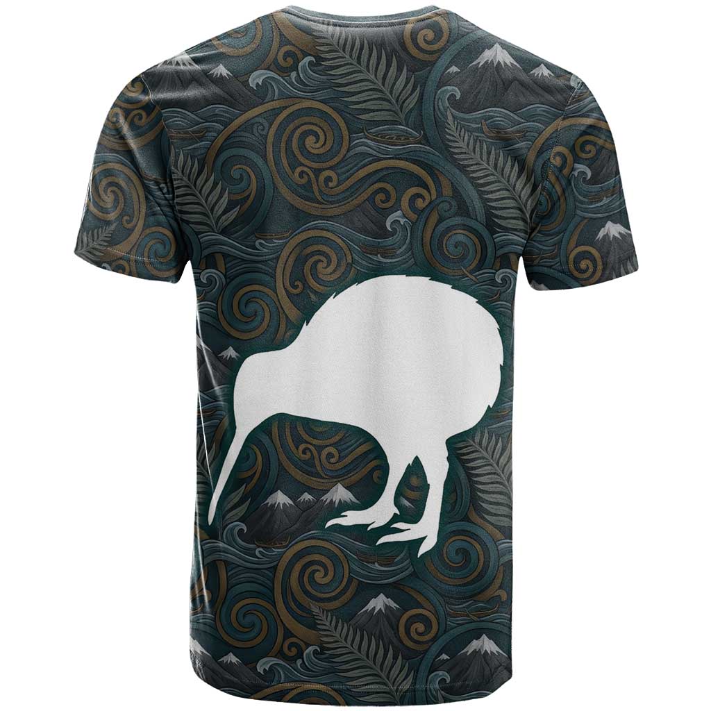 New Zealand is Calling and I Must Go T Shirt Kiwi Bird Silhouette TS04 - Polynesian Pride